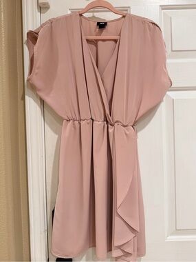 h&m pink satin wrap dress h&m pink silk dress